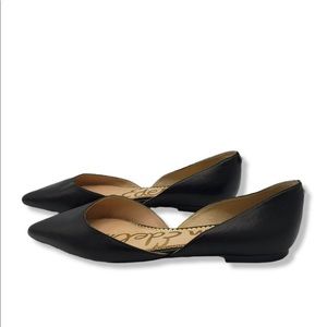 Sam Edelman Rodney d'Orsay Flats Womens 8.5 Black Leather Slip On